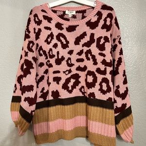 pink cheetah sweater